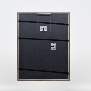 Эффектная деревянная рамка профиль 23 синий 18x24 см антибликовое стекло