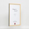 Эффектная рамка из массива дерева профиль 25 желтый 18x24 см антибликовое стекло