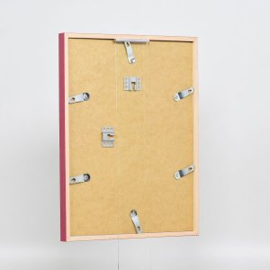 Эффектная деревянная рамка профиль 35 красный 18x24 см обычное стекло + разделитель