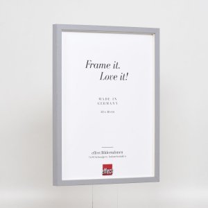 Эффектная деревянная рамка профиль 35 светло-серый 18x24 см обычное стекло + разделитель