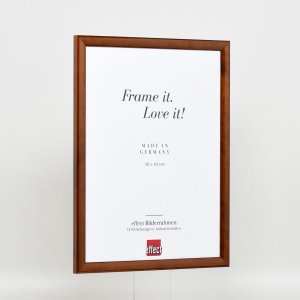 Эффектная деревянная рамка профиль 89 темно-коричневый 18x24 см музейное стекло