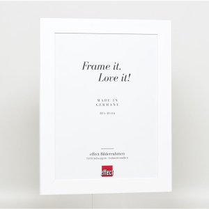 Эффектная рама из массива дерева профиль 30 белый 18x24 см музейное стекло