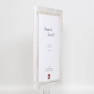 Рамка для картини з масиву дерева 2240 біла 18x24 см з антибліковим склом