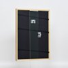 Эффектная рамка из массива дерева профиль 22 коричнево-золотой 18x27 см прозрачное стекло