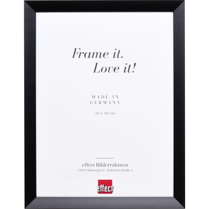 Ефектна деревяна рамка Top N чорна 18x27 см з антибліковим склом
