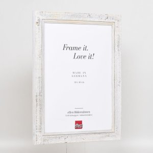 Рамка для фотографій з масиву дерева 2240 біла 18x27 см, звичайне скло