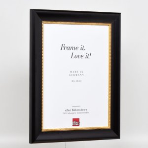 Эффектная деревянная рамка профиль 95 черный 18x27 см обычное стекло