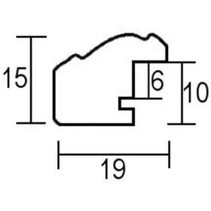 Эффектная деревянная рамка профиль 32 зеленый 18x32 см обычное стекло