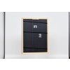 Эффектная деревянная рамка профиль 38 коричневый 20x25 см обычное стекло