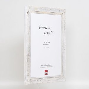 Эффектная фоторамка из массива дерева 2240 белая 20x25 см музейное стекло
