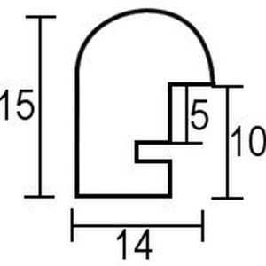 Эффектная рама из массива дерева профиль 20 темно-коричневый 20x28 см обычное стекло