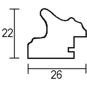Эффектная деревянная рамка профиль 21 зеленый 20x30 см музейное стекло