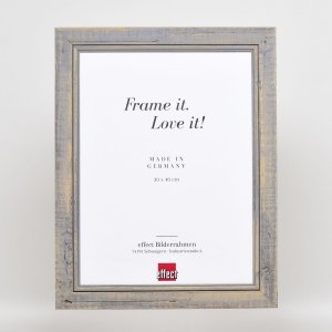 Рамка для картини з масиву дерева 2240 сіра 21x28 см з антибліковим склом