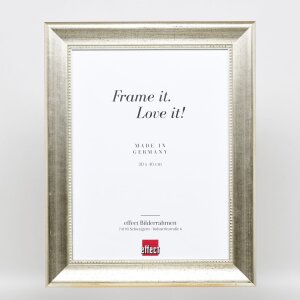Эффектная деревянная рамка профиль 95 серебро 21x28 см обычное стекло