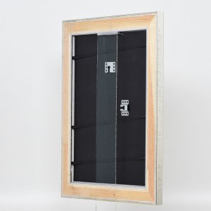Эффектная деревянная рамка профиль 95 серебро 21x28 см антибликовое стекло