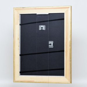 Эффектная деревянная рамка профиль 95 золото 21x28 см акриловое стекло