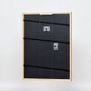 Эффектная рама из массива дерева профиль 22 коричнево-золотой 21x29,7 см антибликовое стекло