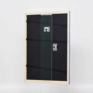 Эффектная деревянная рама профиль 32 серо-голубой 21x29,7 см обычное стекло