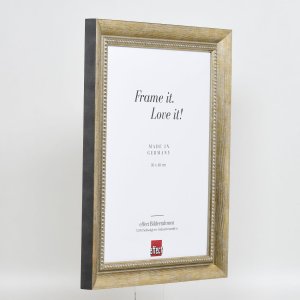 Эффектная рама из массива дерева профиль 28 золото 21x29,7 см музейное стекло