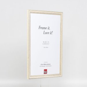 Эффектная деревянная рамка профиль 38 белый 24x30 см обычное стекло
