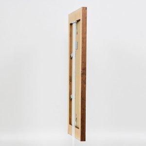 Эффектная деревянная рама 2400 коричневая 24x30 см обычное стекло