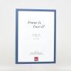 Эффектная деревянная рамка профиль 35 синий 25x30 см обычное стекло