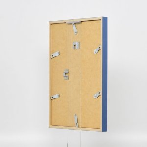 Эффектная деревянная рамка профиль 35 синий 25x60 см обычное стекло + разделитель