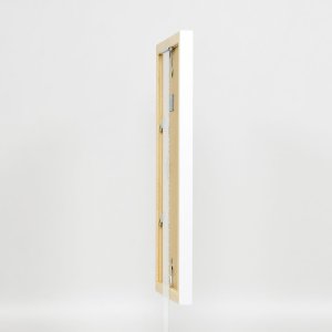 Ефектна деревяна рама Top N біле музейне скло 25x60 см