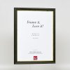 Эффектная деревянная рама профиль 21 зеленый 25x80 см антибликовое стекло