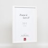 Эффектная деревянная рамка профиль 35 белый 25x80 см обычное стекло + разделитель