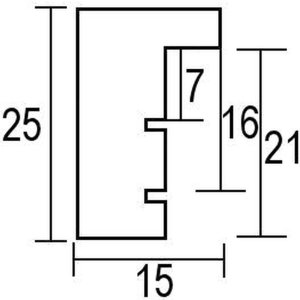 Эффектная деревянная рамка профиль 35 черный 28x35 см обычное стекло + разделитель