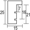 Эффектная деревянная рамка профиль 35 черный 28x35 см обычное стекло + разделитель