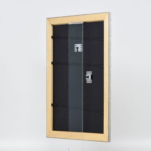 Эффектная деревянная рамка профиль 94 серебро 28x35 см акриловое стекло