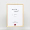 Эффектная рама из массива дерева профиль 25 желтый 30x30 см акриловое стекло