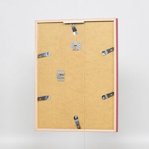 Эффектная деревянная рамка профиль 35 красный 30x30 см обычное стекло + разделитель