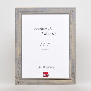 Эффектная фоторамка из массива дерева 2240 серая 30x30 см обычное стекло