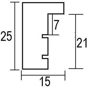 Эффектная деревянная рама профиль 35 антрацит 30x45 см обычное стекло