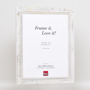 Рамка для картини з масиву дерева 2240 біла 30x45 см, звичайне скло
