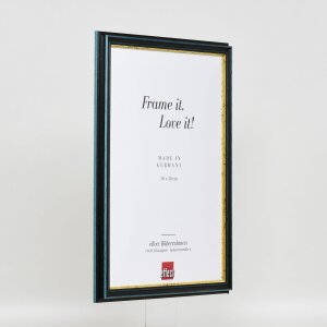 Эффектная деревянная рама профиль 21 синий 30,5x91,5 см антибликовое стекло