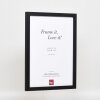 Эффектная деревянная рама профиль 33 черный 30,5x91,5 см антибликовое стекло