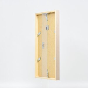 Эффектная деревянная рамка профиль 35 светло-коричневый 40x40 см обычное стекло