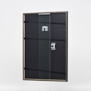 Эффектная деревянная рамка профиль 23 синий 40x40 см акриловое стекло