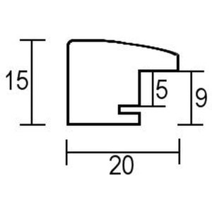 Ефект деревяної рами профіль 89 темно-коричневе акрилове скло 40x50 см