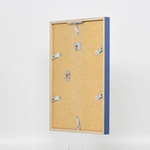 Эффектная деревянная рамка профиль 35 синий 40x50 см обычное стекло + разделитель