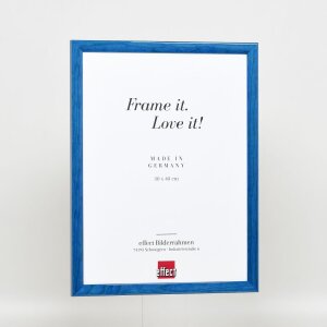Эффектная деревянная рама профиль 89 синий 40x60 см акриловое стекло