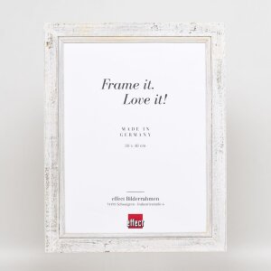 Рамка для картини з масиву дерева 2240 біла 42x59,4 см, звичайне скло