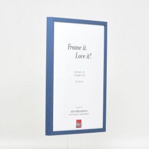 Эффектная деревянная рама профиль 35 синий 45x60 см обычное стекло