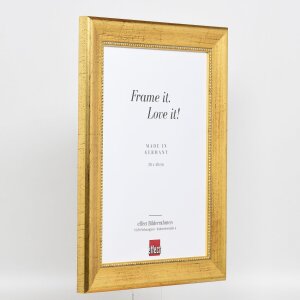Эффектная деревянная рамка профиль 95 золото 50x60 см обычное стекло
