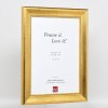 Эффектная деревянная рамка профиль 95 золото 50x60 см обычное стекло