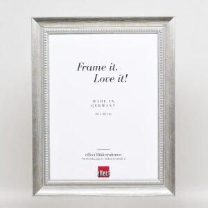 Эффектная рама из массива дерева профиль 28 серебро 50x70 см акриловое стекло